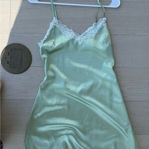 Princess Polly green mini dress